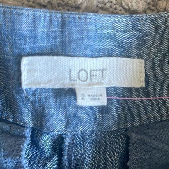 Ann Taylor LOFT chambray shorts. Size 2 Riviera Shorts. - Picture 4 of 6